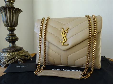 ysl lou lou dark beige|saint laurent calfskin monogram.